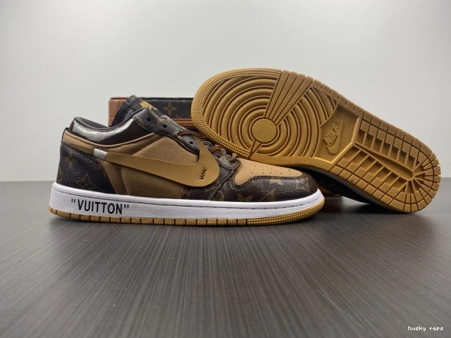 Cheap Husky Air Jordan AJ1 OW 1 x LOW Off-Louis 0825